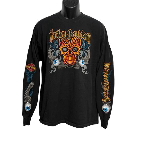 Harley Davidson Long Sleeve T Shirt Alligator Alley Fort Lauderdale Size XL - Picture 2 of 6
